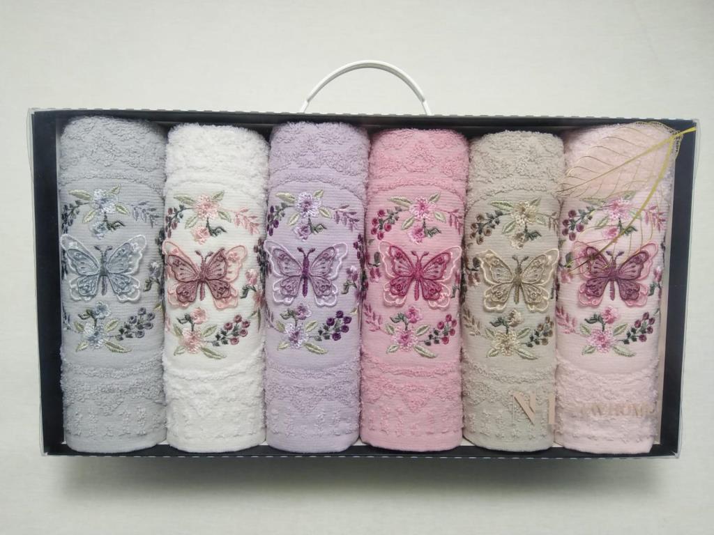 NH Clara Colorful Embroidered 6-piece towel 50x90cm