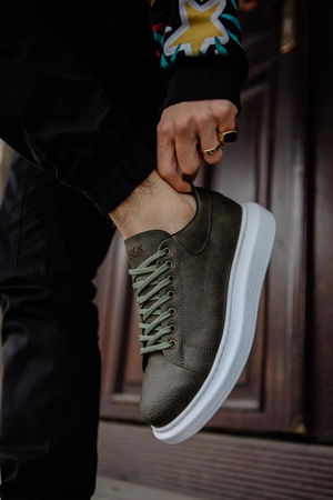 High Sole Casual Shoes Khaki