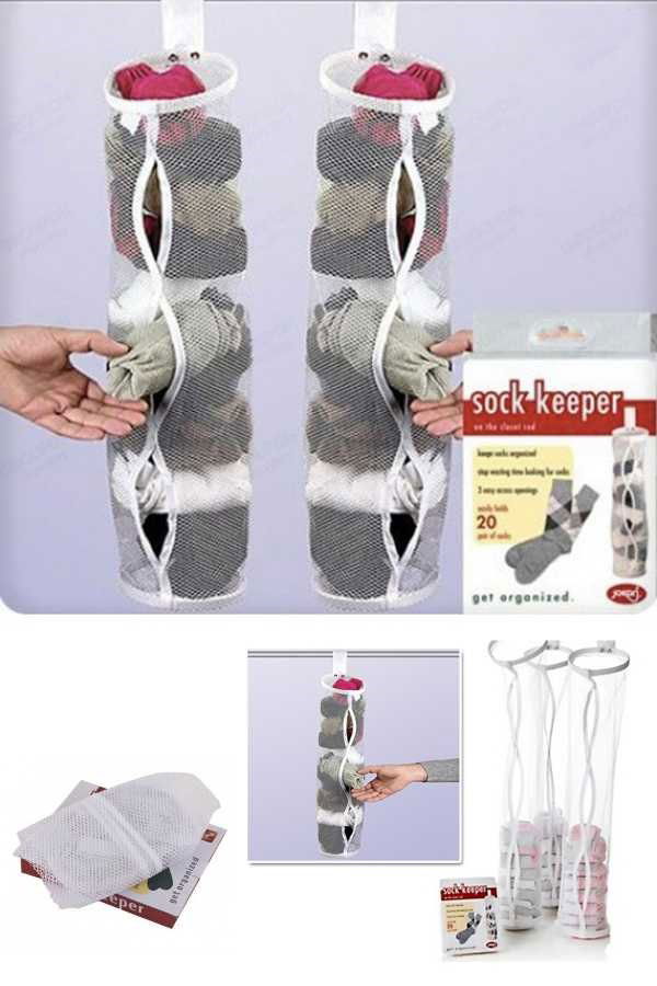 Closet Hanging Clean Sock Organizer Sock Net Hanging Rack