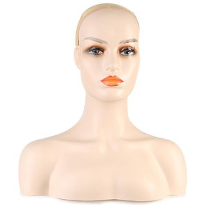 Shouldered Wig Head Mannequin / White Skin