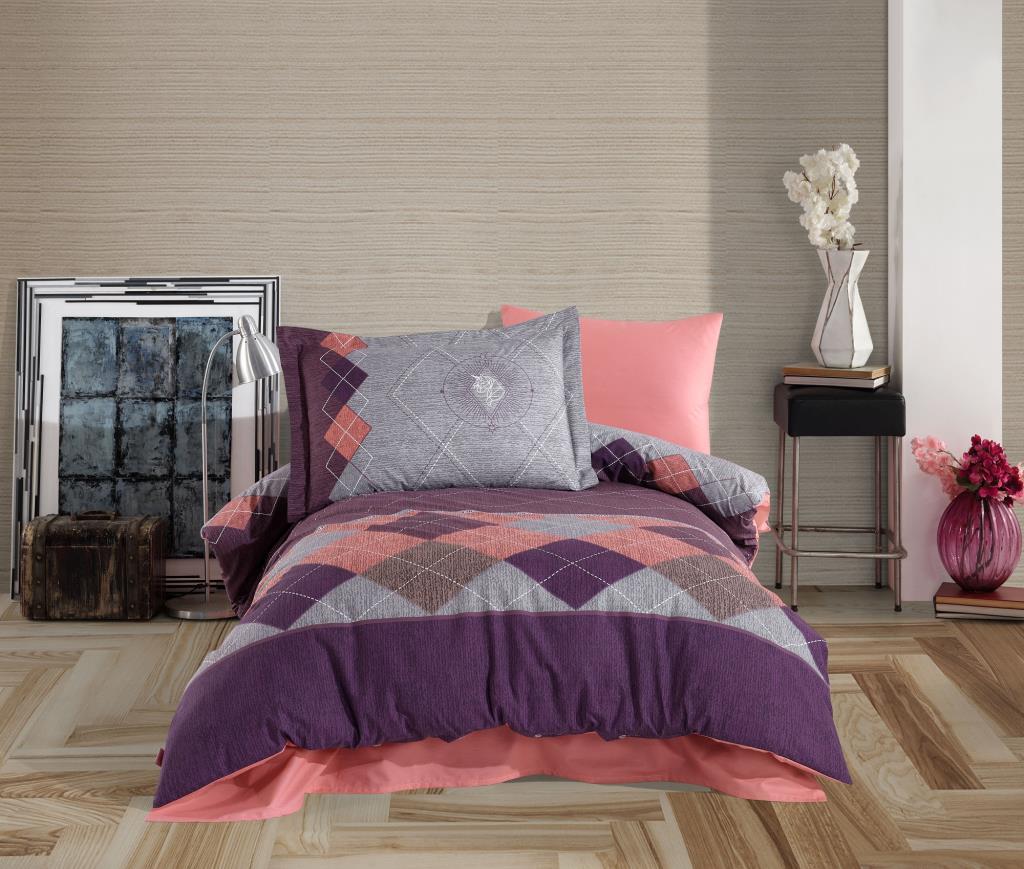 Single Poplin Duvet Cover Set Carilla Pink