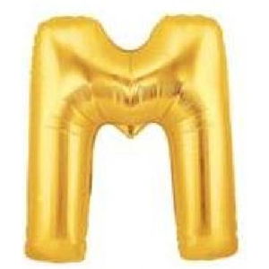 M Letter Foil Balloon Gold Color 40 inch