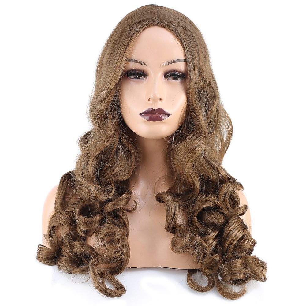 Long Kanekalon Fiber Synthetic Wig with Wavy Bangs / Baby Sandal