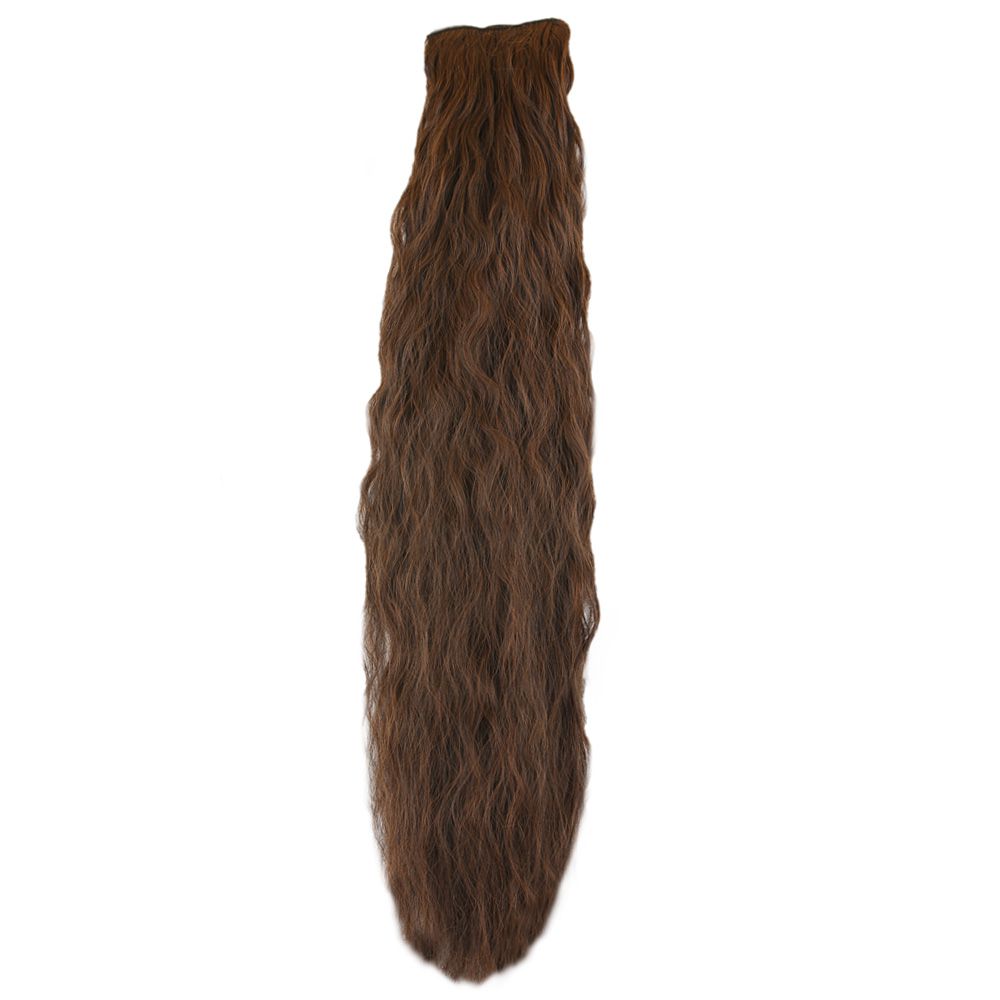 Kanekalon Fiber Synthetic Embossed Wavy 8 Piece Hair Snaps / Coffee Caramel