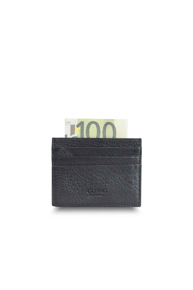 Black Glossy Leather Card Holder