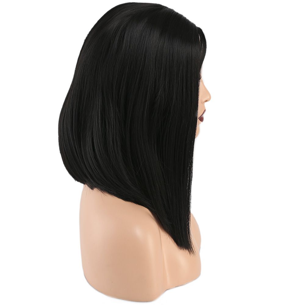 Kanekalon Fiber Synthetic Bob Short Tulle Wig / Black