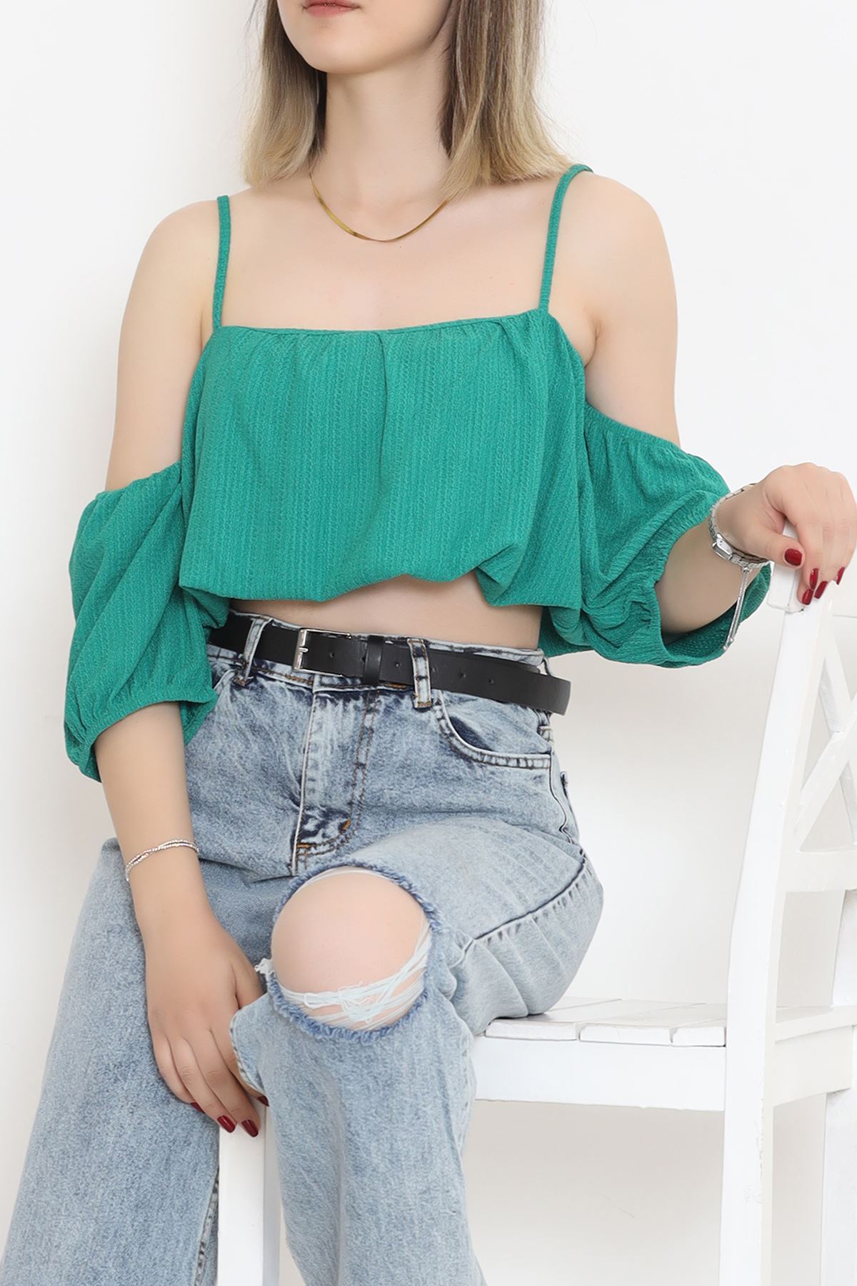 Halter Blouse Green