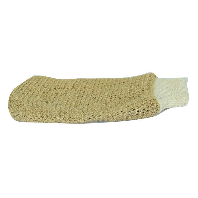 Sisal Rubberized Hand Snap Glove Massage Washcloth 11x23 Cm