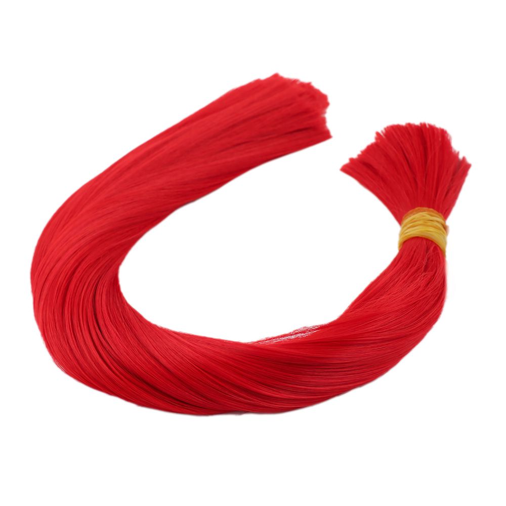 Red Multicolored Synthetic Gnarled Hair / 1Kg