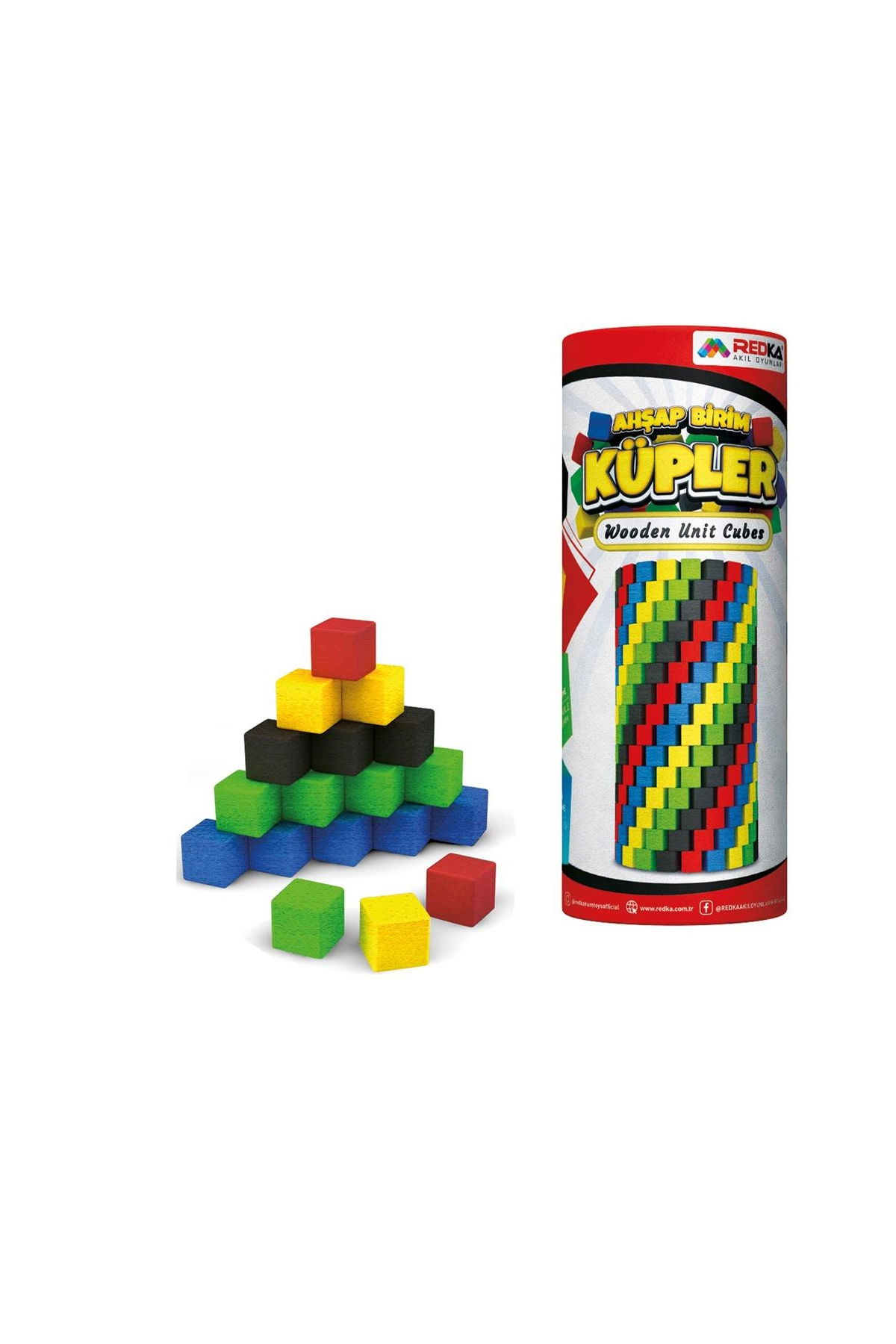 Redka Wooden Colorful Unit Cubes