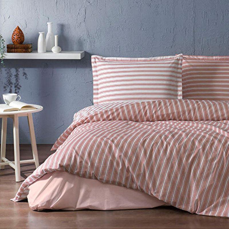 Özdilek Double Ranforce Duvet Cover Trioline Cinnamon