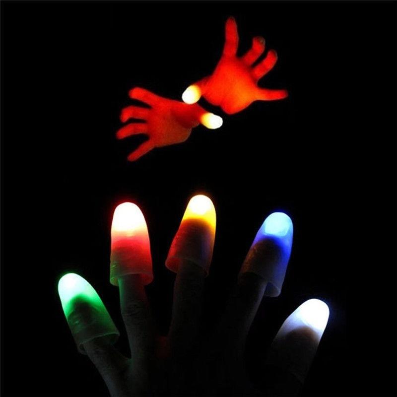 Led Lighted Colorful Magic Finger Lighted Finger Joke Finger 1Pcs