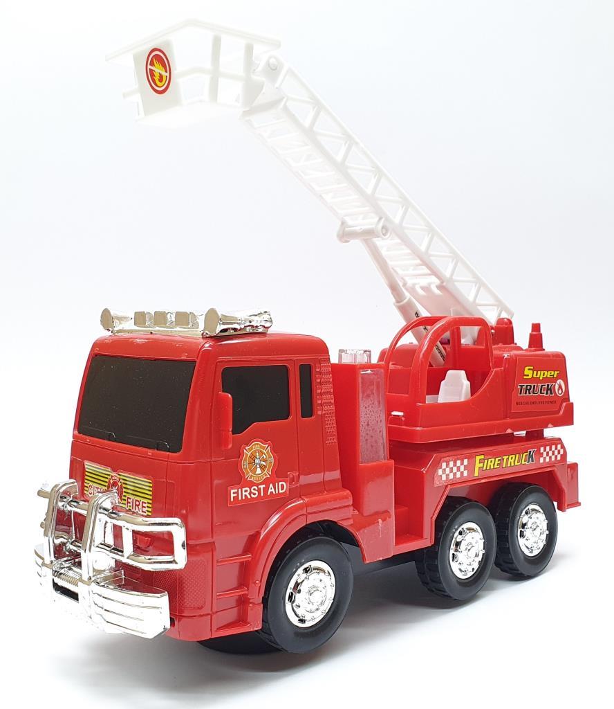 Fire Truck With Ladder Battery Operated Lighted Sound Multiply Rotate