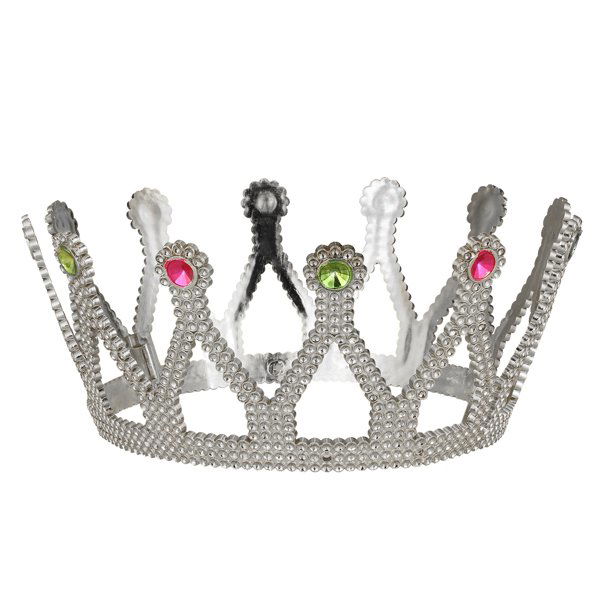 Silver Color Child and Adult Compatible Queen Crown Princess Crown 8X25 cm