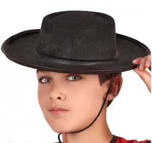 Black Color Felt Flamenco Hat Child Size