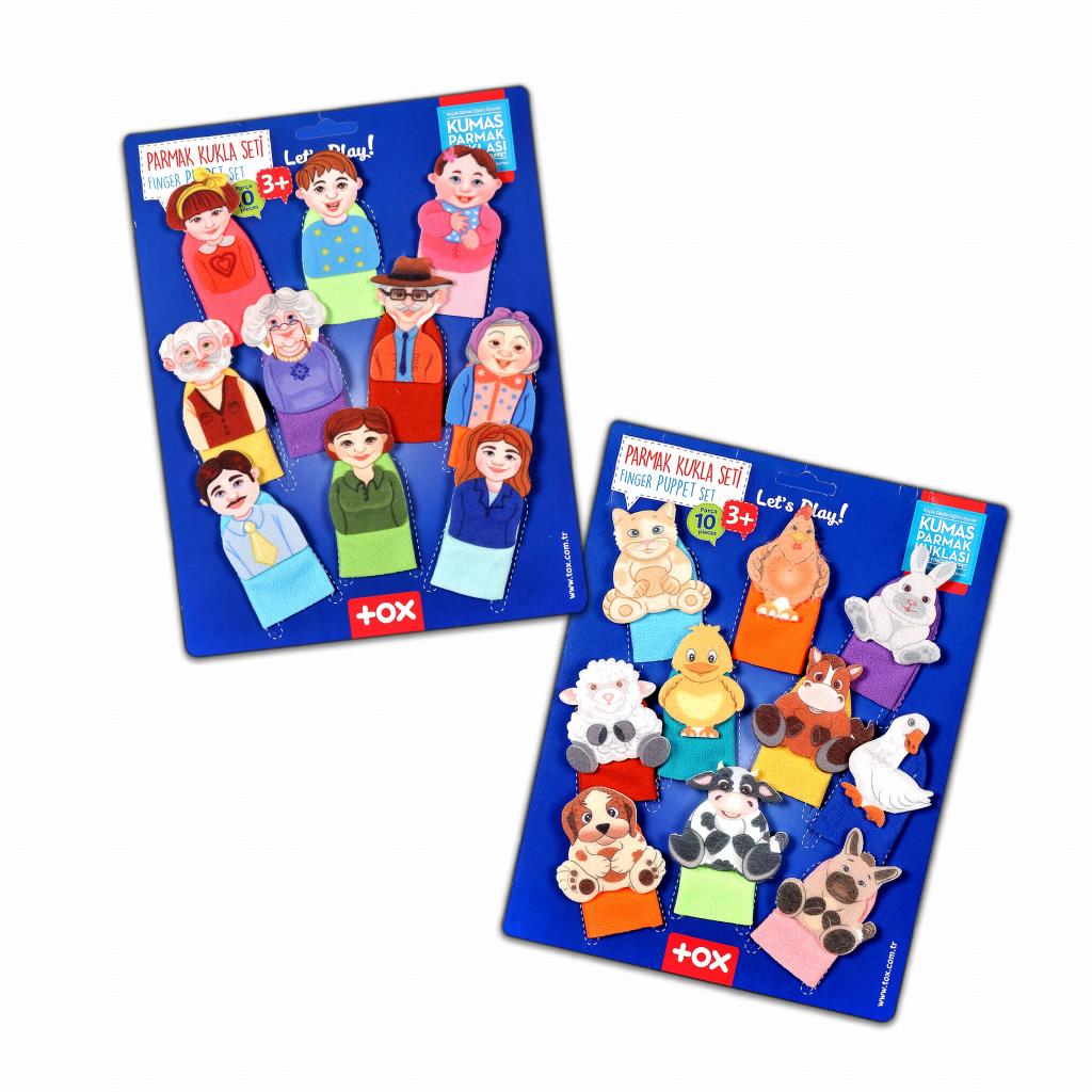 2 Sets - 20 Pieces Pets and Family Members Finger Puppet