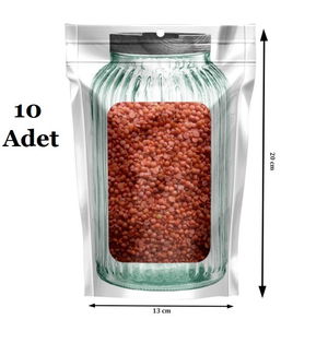 Jar Look Ziplock Storage Bag with Snap Closure and Practical Bag 10 Pcs