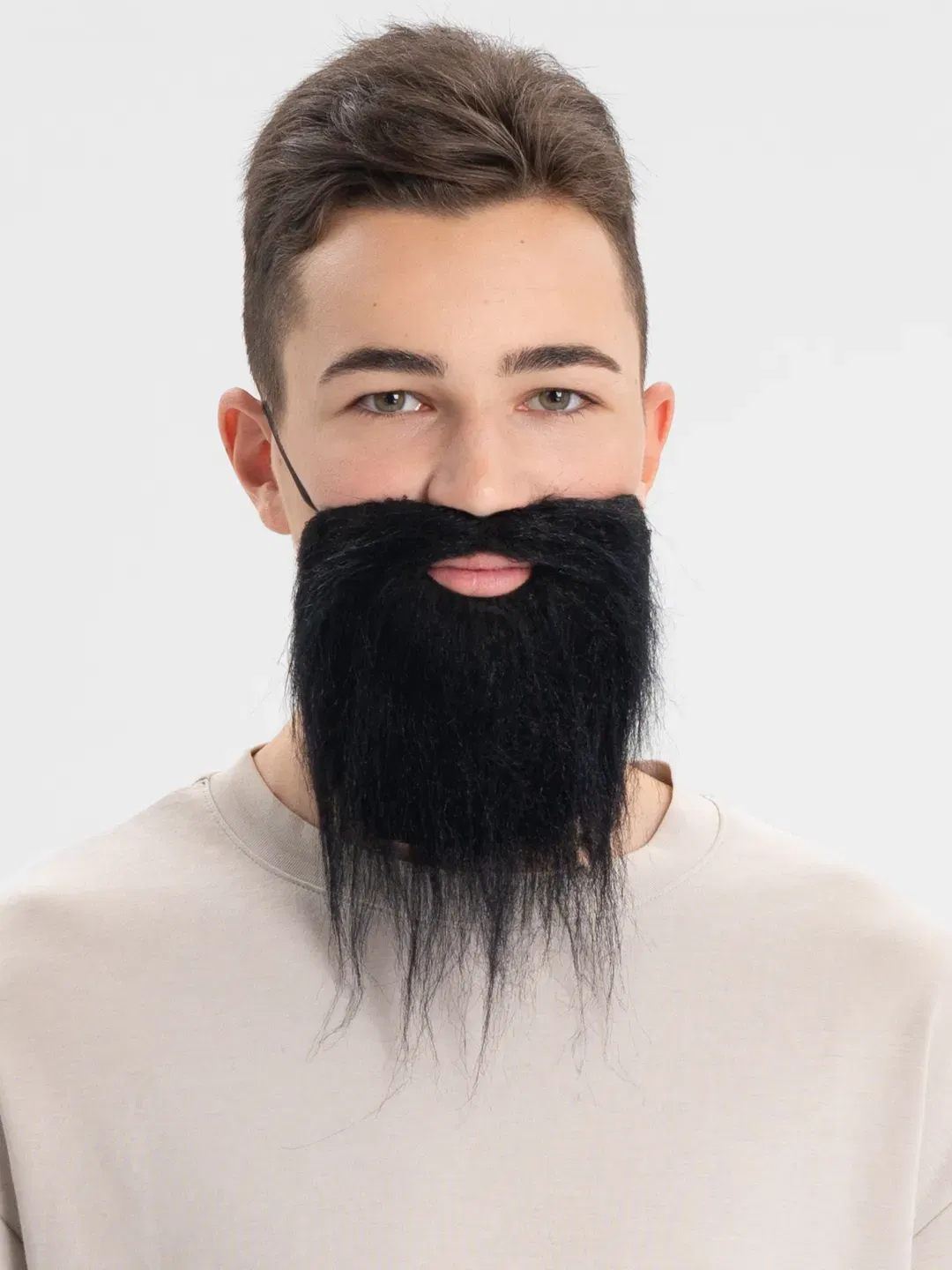 Black Color False Beard Mustache Set