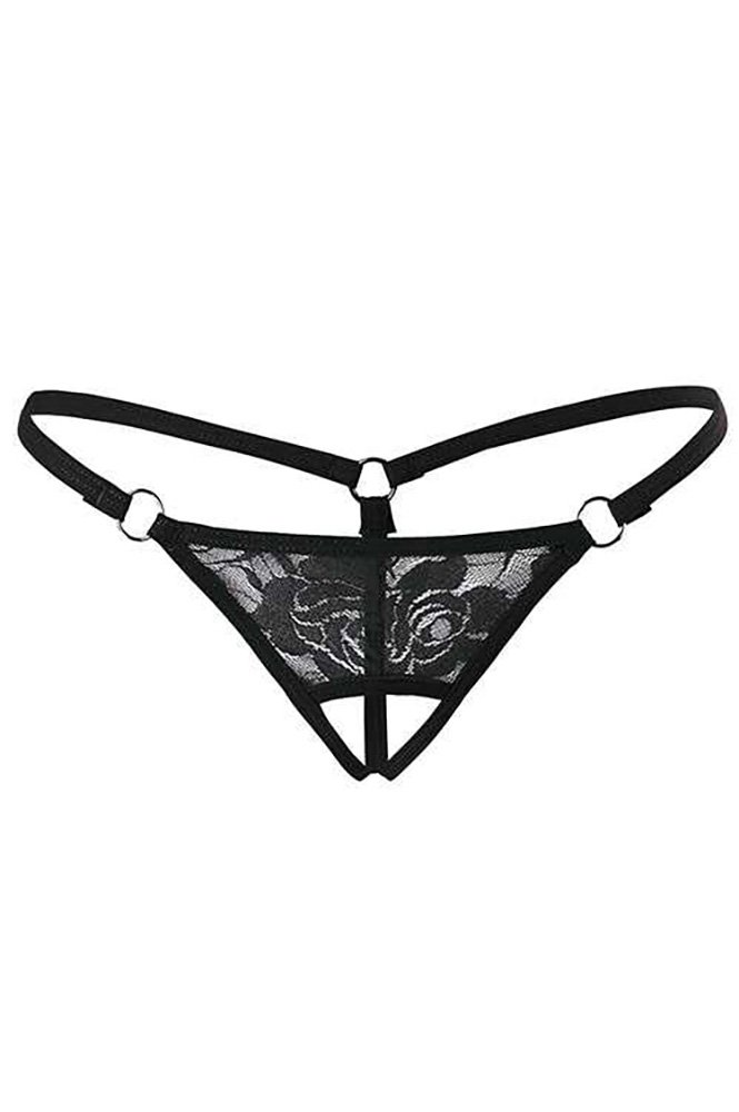 Lace G-String with Open Private Area