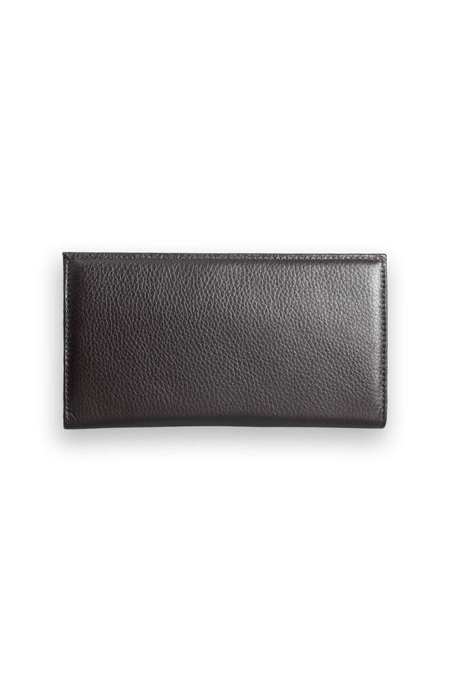 Brown Leather Women's Wallet with Phone Entry