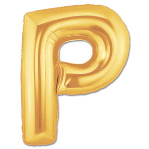 P Letter Foil Balloon Gold Color 40 inch