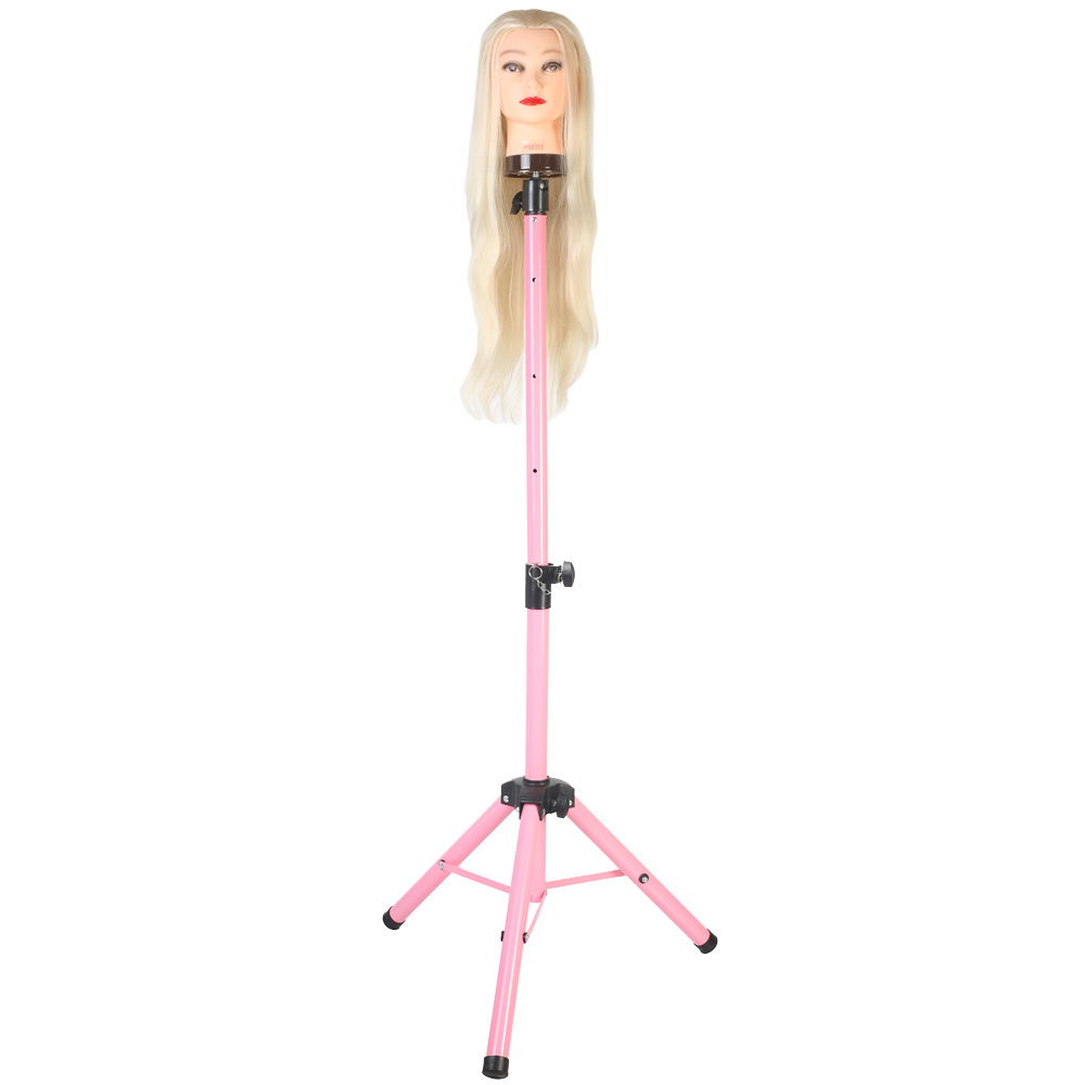 Metal Tripod / Pink + Carrying Case For Custom Hairdresser Training Manikin