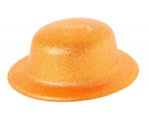 Orange Color Silvery Melon Round Party Hat 24x26 cm