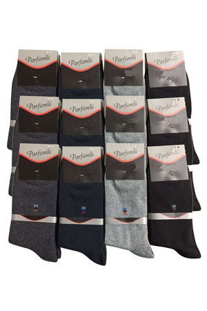 12 Men's Sock Socks Black Gray Navy Blue Smoked