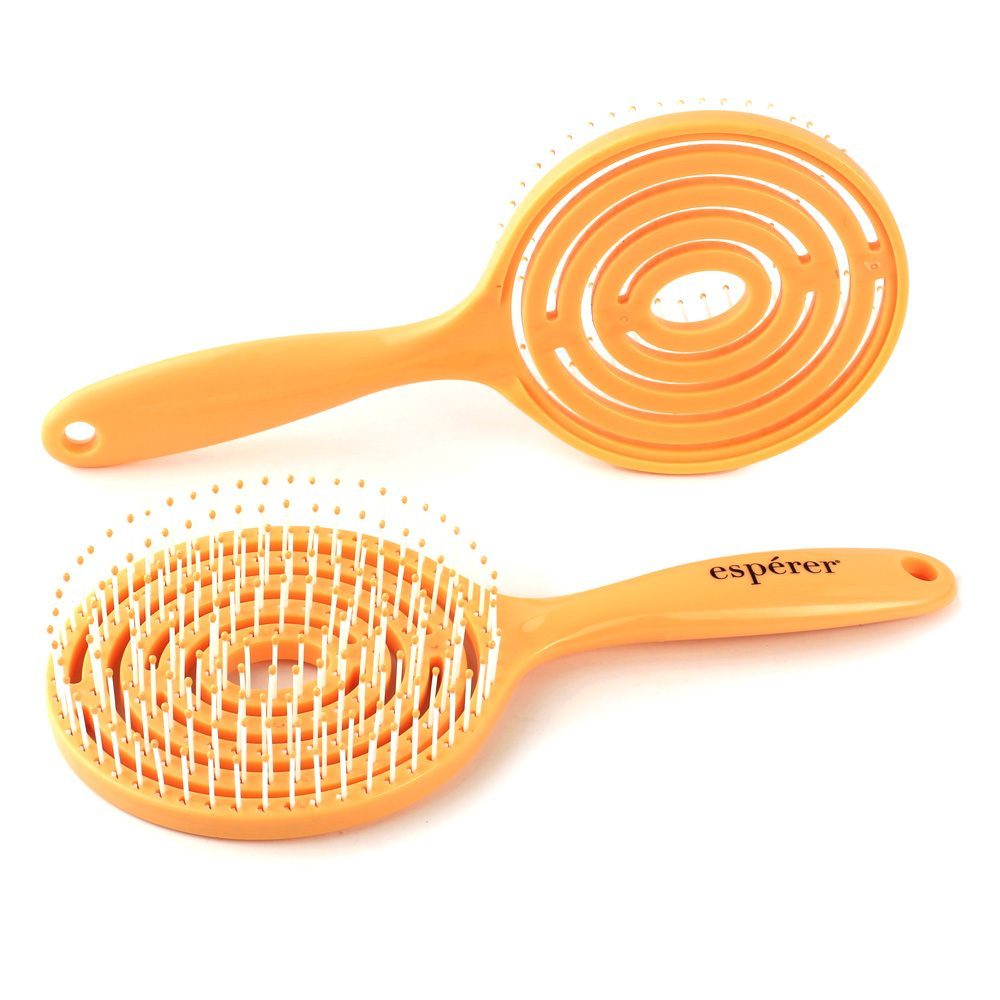 Special Hair Detangling Brush with Bun / Yellow / JT9212