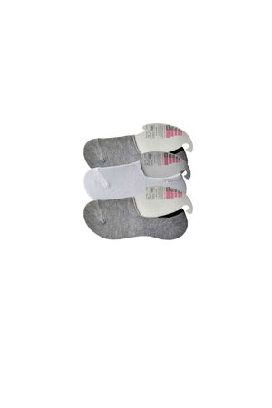 Gray and White Women's Babet Socks 3 pairs