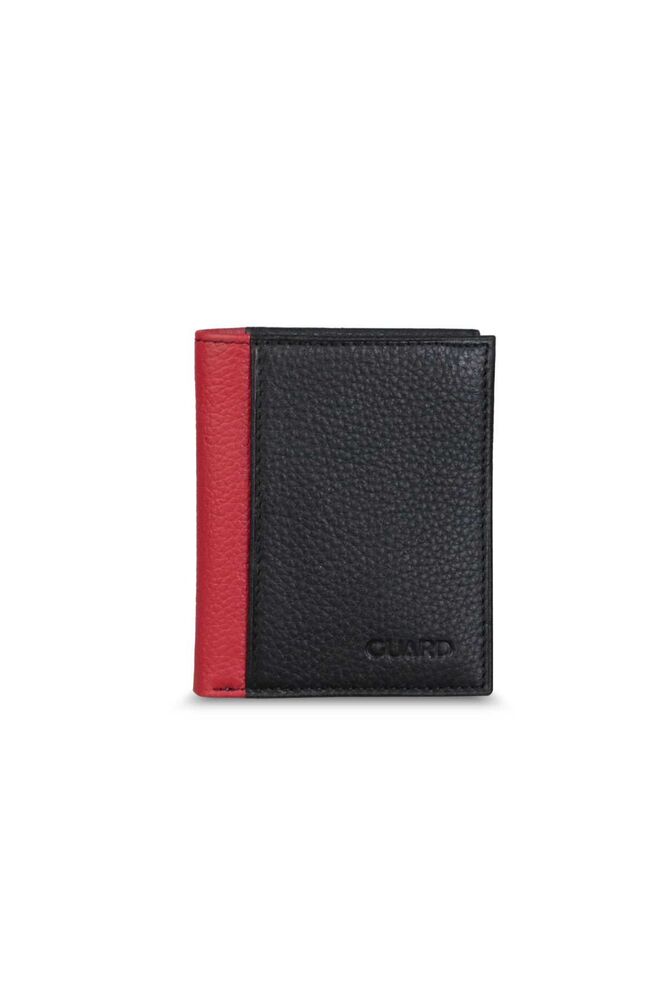 Black/Red Mini Leather Men's Wallet