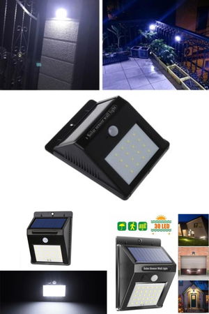 Sensor Solar Wall Lamp 20 Led