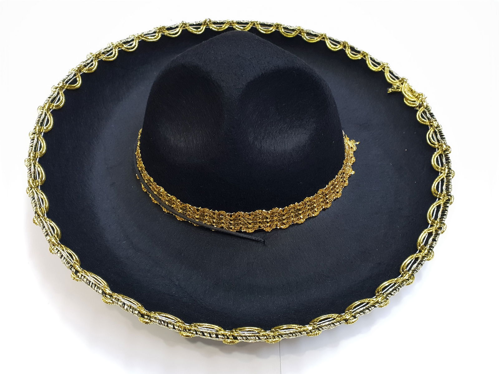 Mexico Mariachi Latin Hat with Gold Color Stripe 55 cm Kids