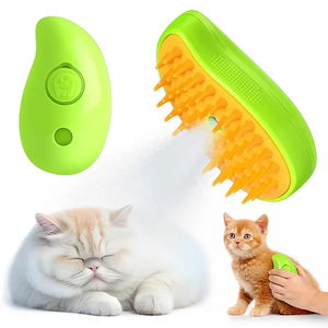 Steam Soft Silicone Tipped Cat & Dog Hair Comb Wash Grooming Brush