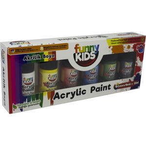 Funny Kids Acrylic Paint Set 6 Colors 20 ml