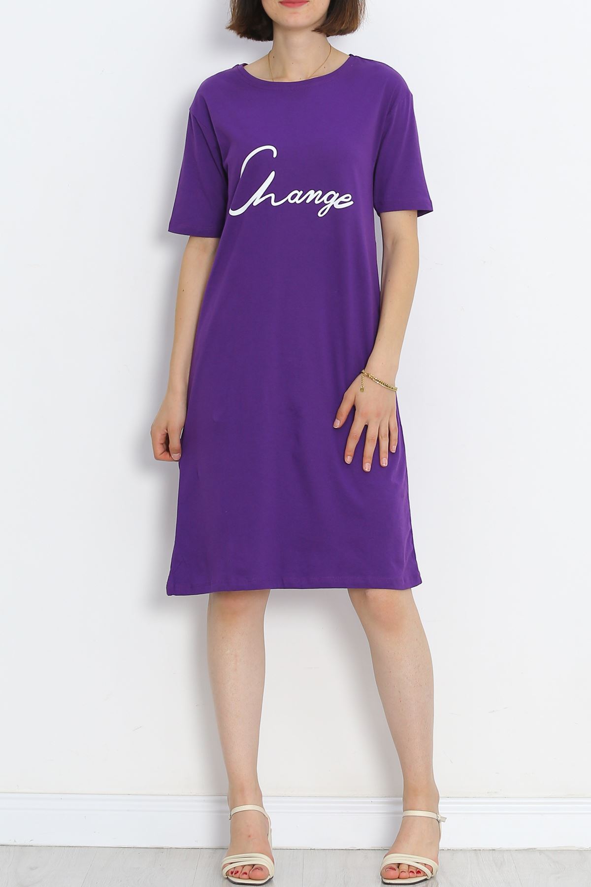 Printed Suprem Dress Purple