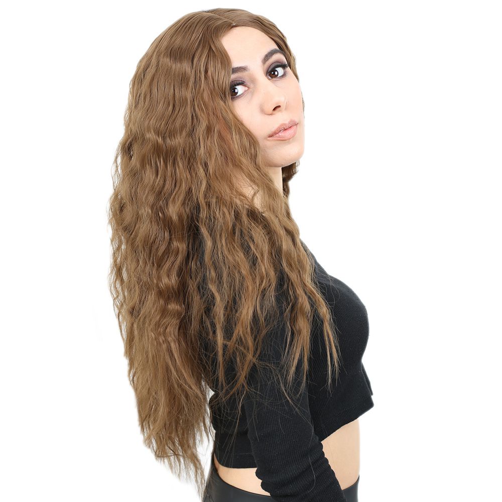 Fluffed Wavy Long Kanekalon Fiber Synthetic Wig / Auburn