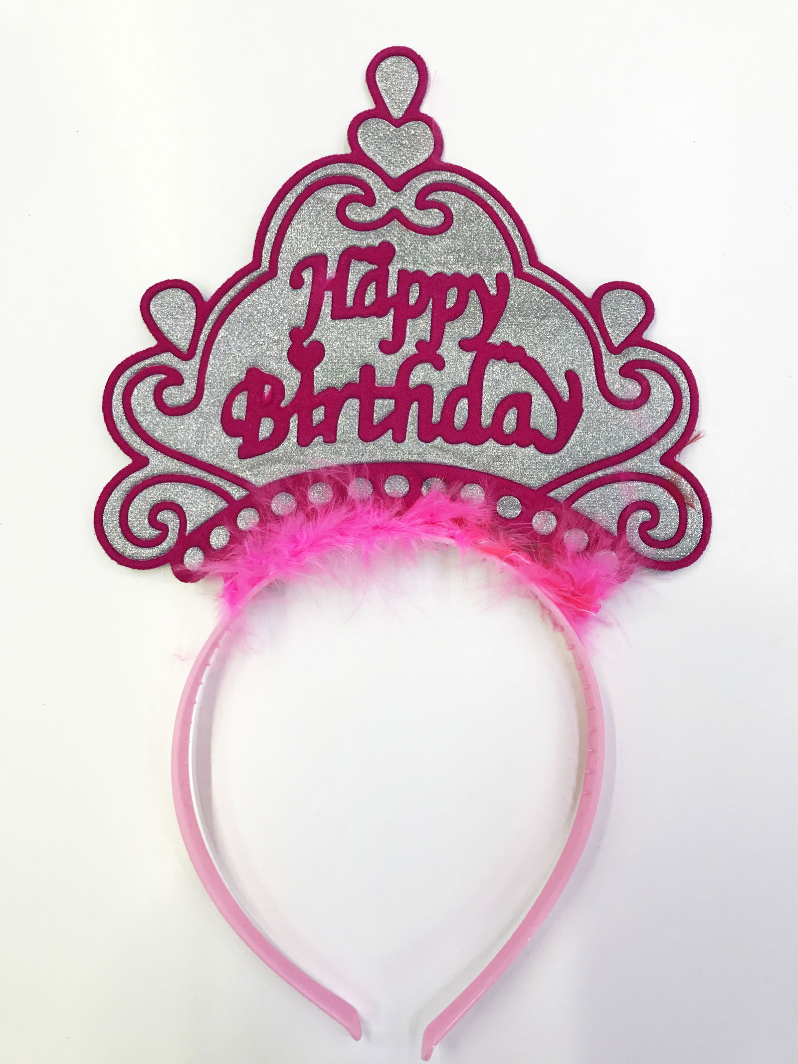 Happy Birthday Written Neon Color Crown 12 Pieces