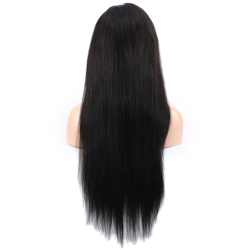 Front Lace Real Hair Tulle Wig Straight / Natural / 70/75cm