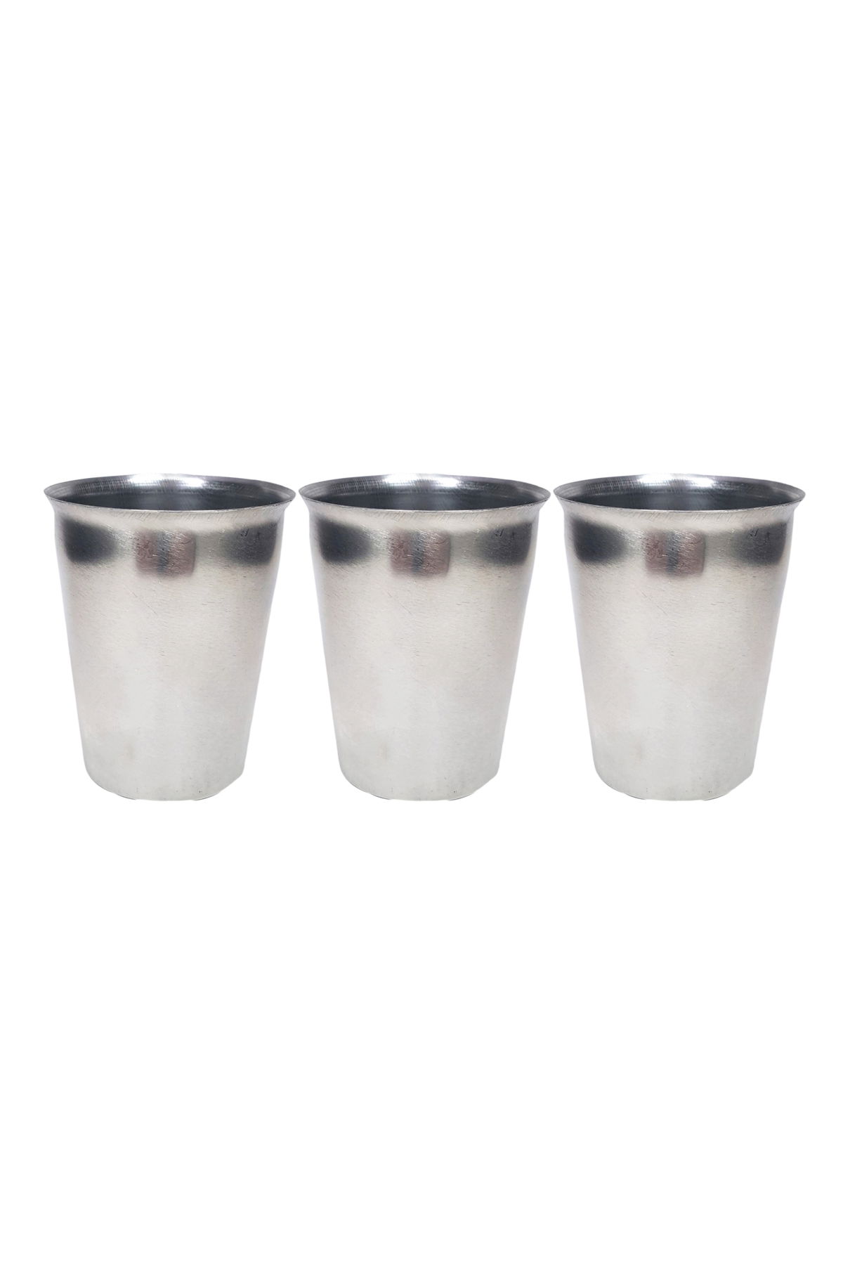 3 Pieces Stainless Steel Chrome Chrome Cup 9 x 7.5 x 5.5cm