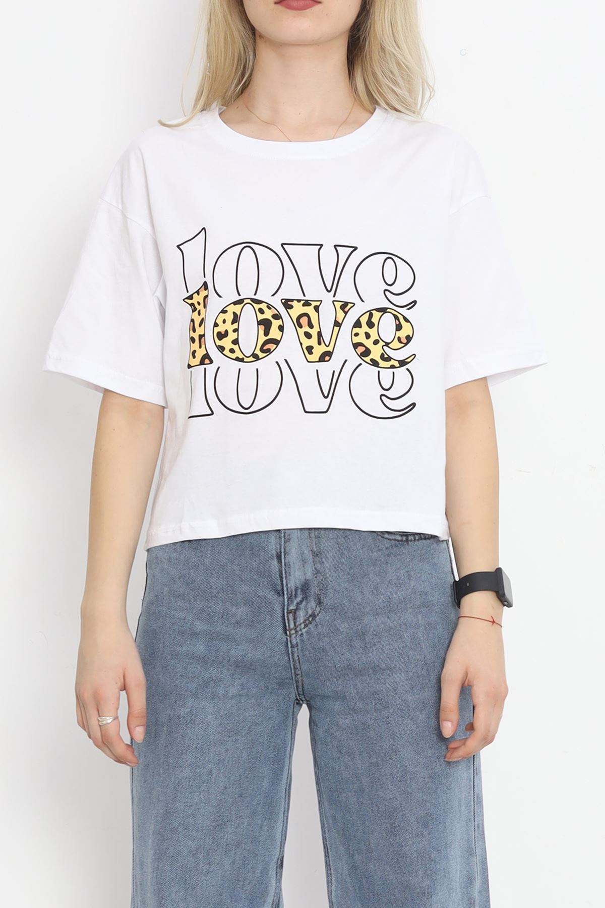 Printed Crop T-Shirt White