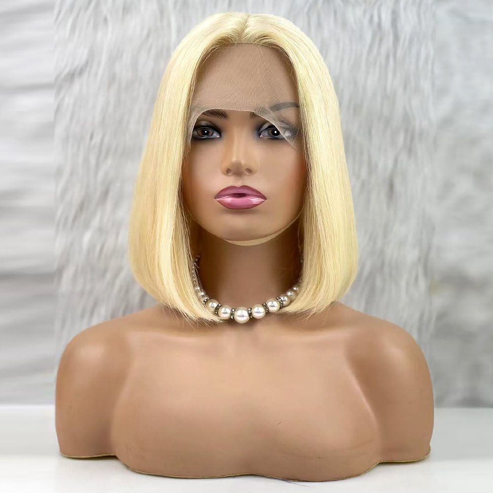 Platinum T Lace Real Hair Blunt Wig