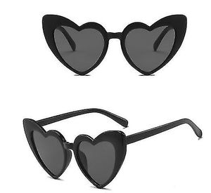 Black Color Heart Shaped Party Glasses 15x5 cm