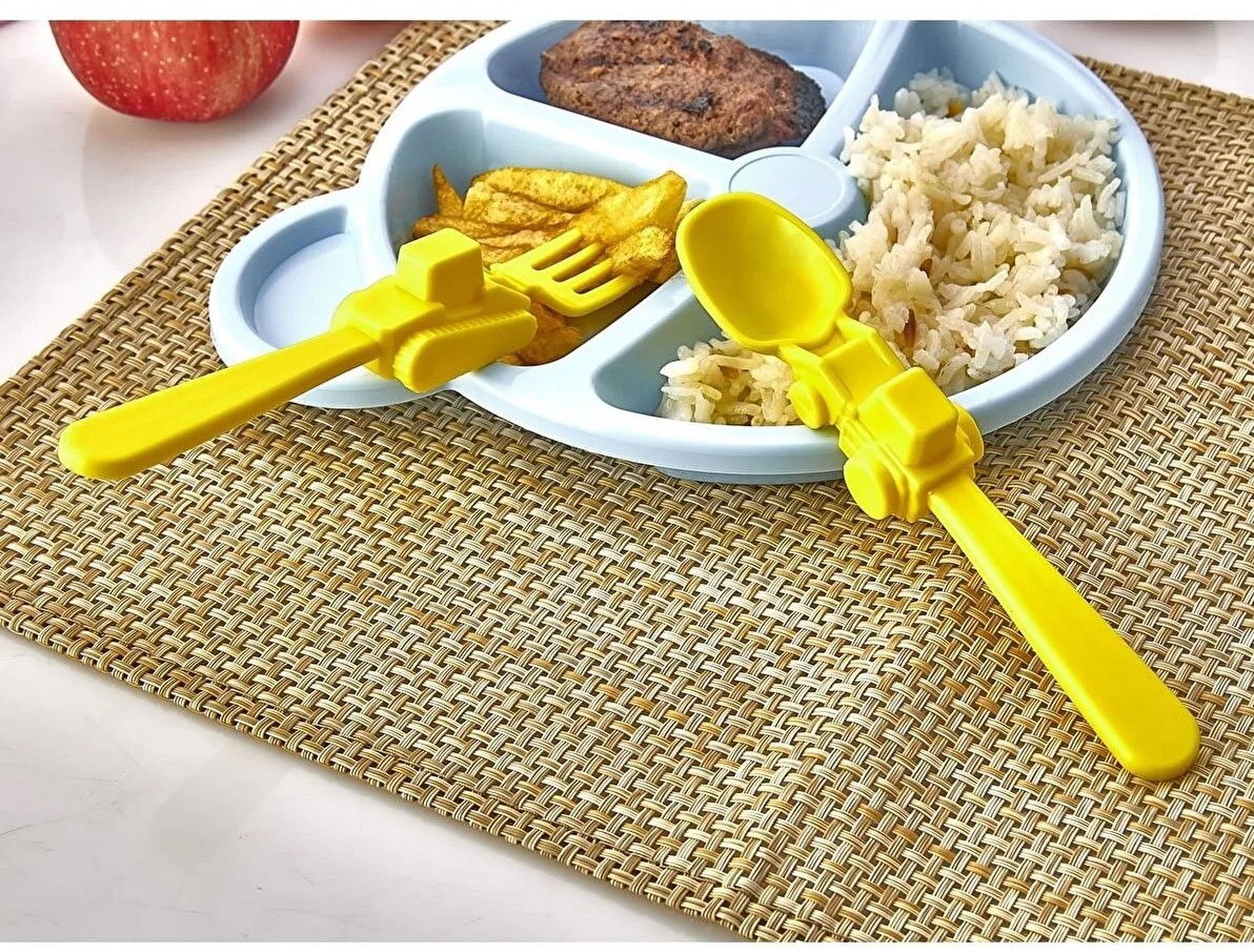 Figured Mama Cutlery Set - Yellow