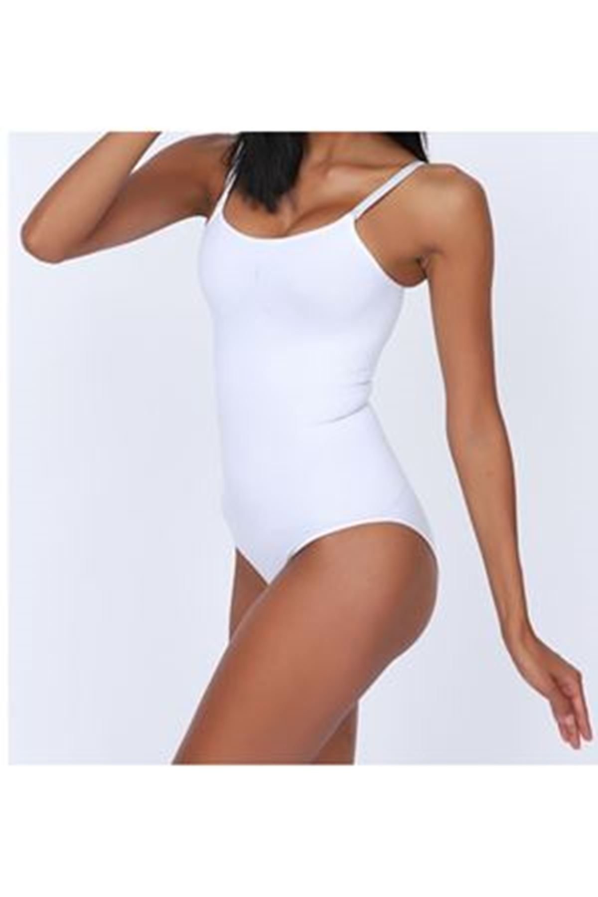 Seamless Corset with White Hooks