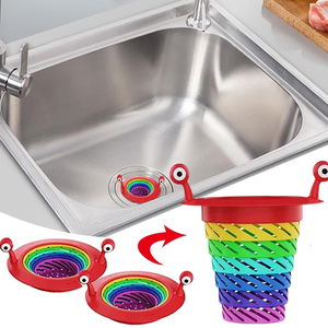 Kitchen - Bathroom Sink Filter Strainer Rainbow Graduated Drain Hole Waste Filter