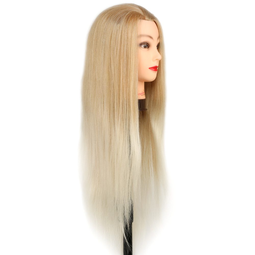 Special Hairdresser Training Manikin / Yaki + Table Apparatus / Caramel / Platinum