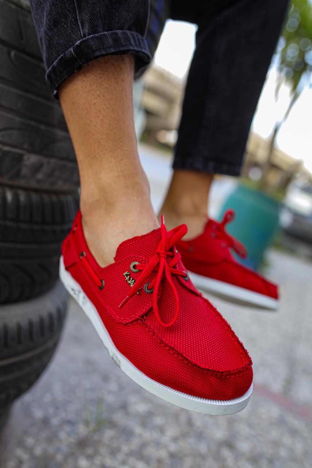 Seasonal Linen Shoes Red