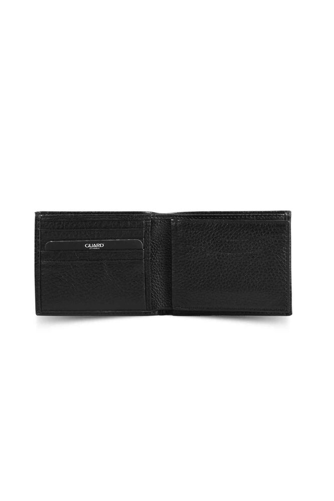 Classic Black Men's Wallet with Single Pistil