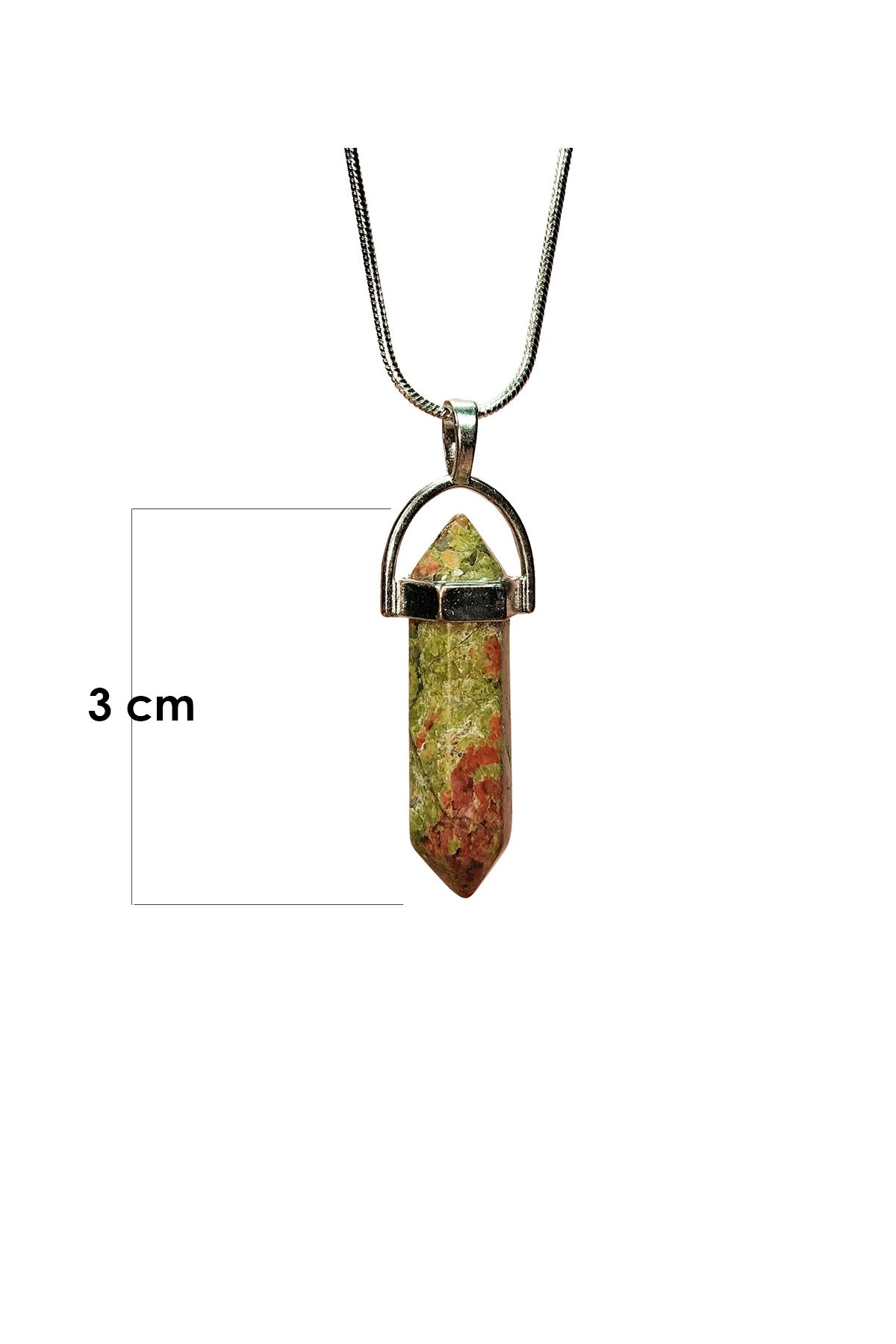 Unakit Natural Stone Handmade Necklace with Chain Pendant: 3 cm Chain: 20 cm Boxed